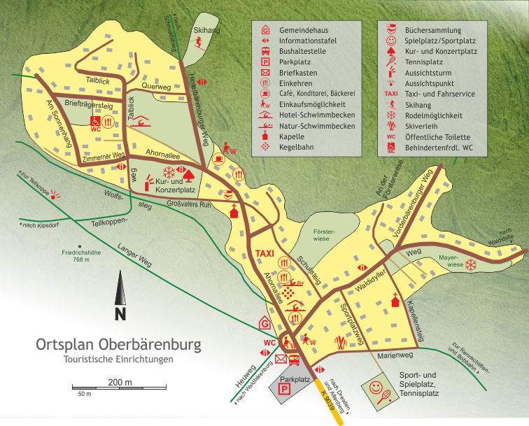Ortsplan Oberbärenburg